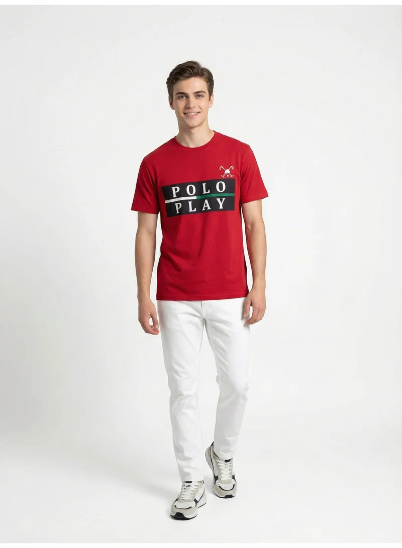 Polo Play Mens Graphic T-shirt -RED